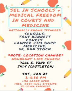 SEL in Schools and Medical Freedom in Courts and Medicine Event